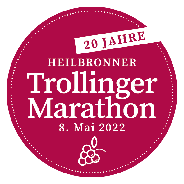 Trollinger Marathon Jubilaeum 2022 Logo mit Datum 4c